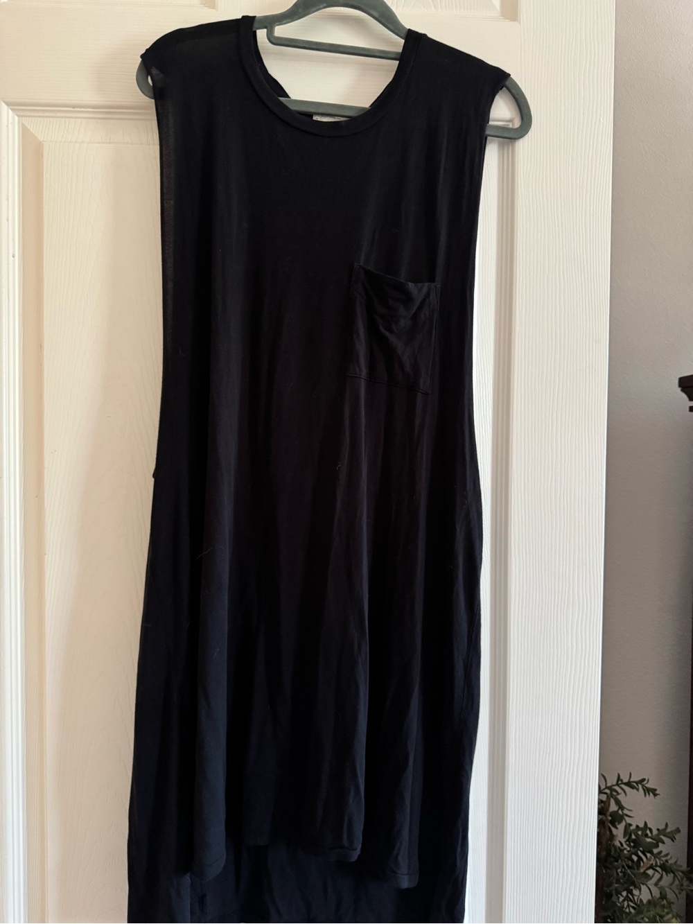 Joah Brown- Black Drop-Sleeve Tank Dress